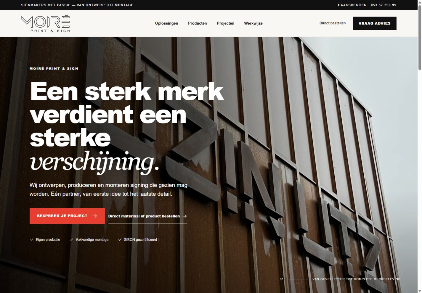 Eerder uitgewerkt Moiré-webshopconcept